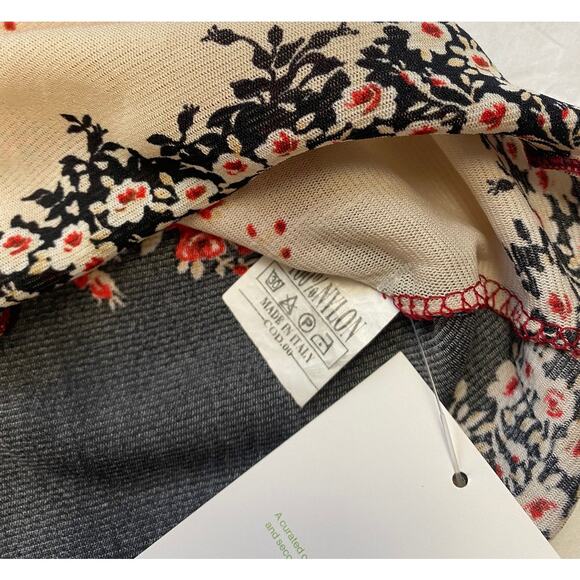 Italian Vintage Floral Mesh Short Sleeve top - Picture 3 of 4